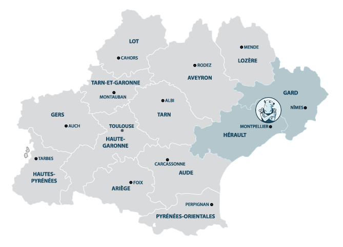 Carte des zones d'intervention k-froid climatisation